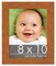 Photo Size Modernist Brown Picture Frame - UV Acrylic, Foam Board Backing, Hanging Hardware